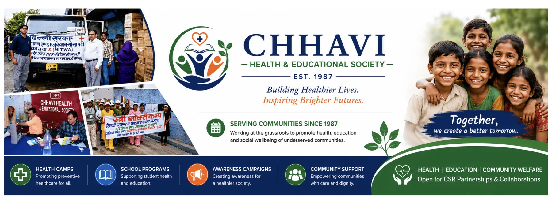 Chhavi Health & Educational Society — Building Healthier Lives, Inspiring Brighter Futures. Serving communities since 1987.